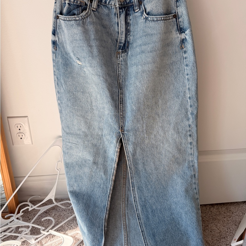 Hidden Jeans Long Denim Skirt - Small